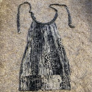 Y2K Vintage Guess Halter Top with chain - ties at the neck - sz S